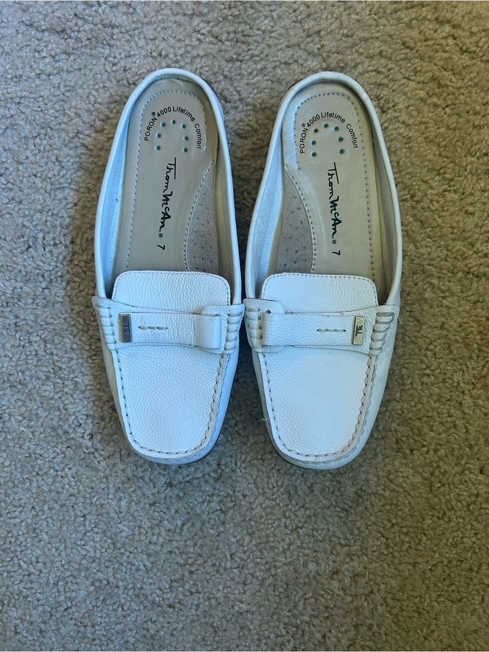 Thom McAn White Slip-On Loafers